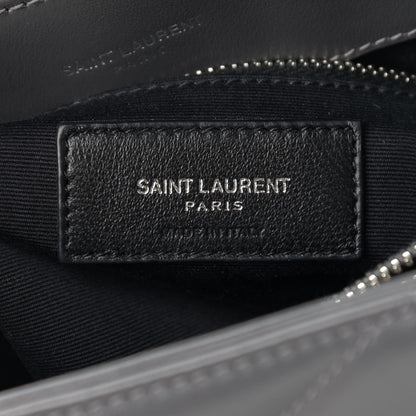 Saint Laurent Calfskin Y Quilted Monogram Medium Loulou Satchel Storm 5 of 9