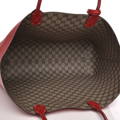 Gucci GG Supreme Monogram Large Reversible Tote Beige Red 8 of 9