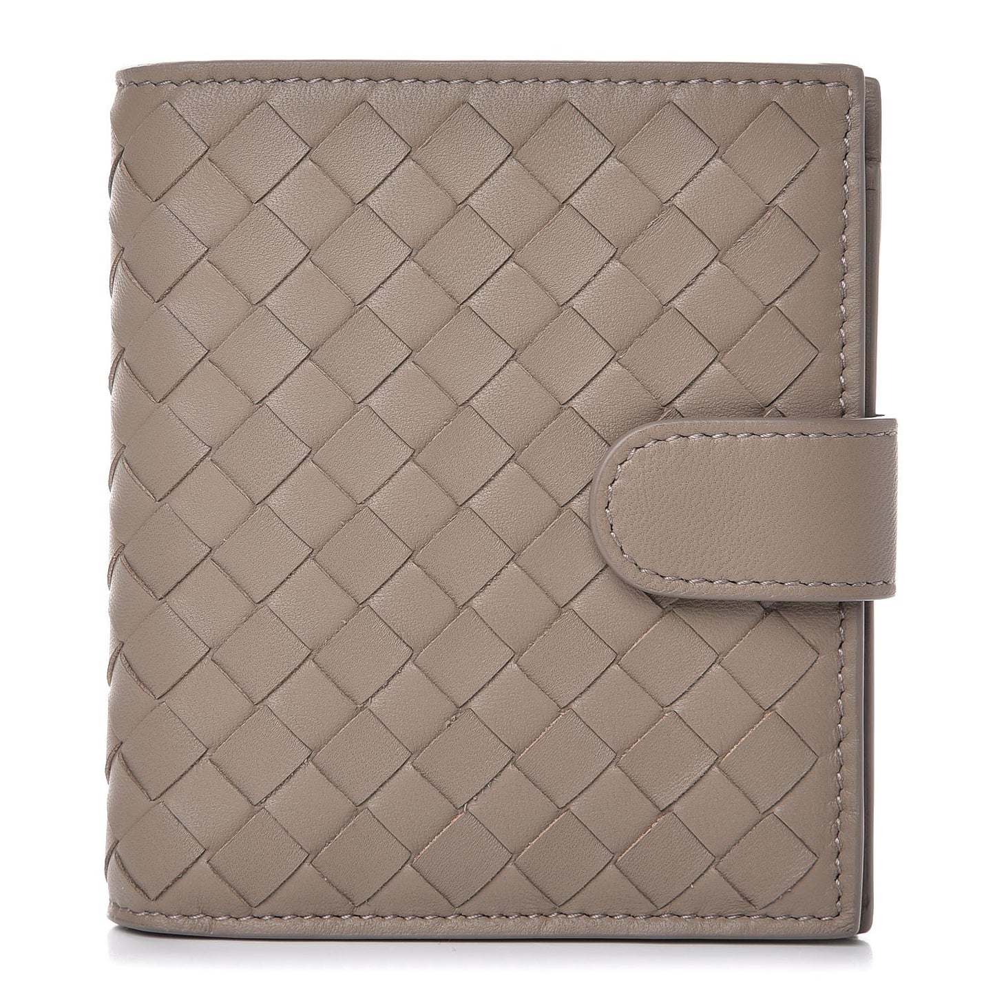 Nappa Intrecciato French Compact Wallet Shadow