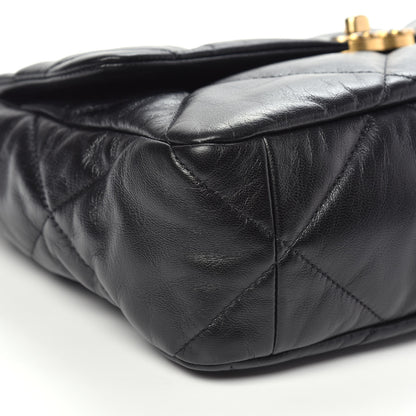 Chanel Goatskin Quilted Large 19 Flap Black 9 of 12