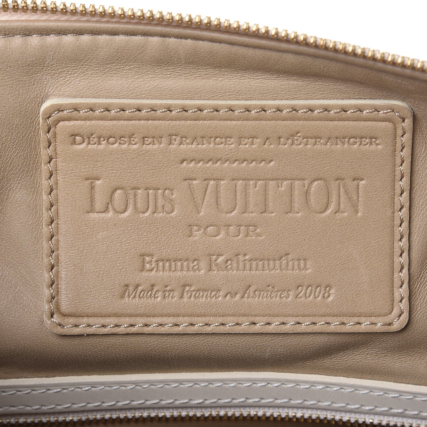 Louis Vuitton Calfskin Sac Louis White 6 of 14