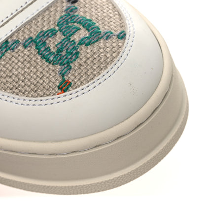 Gucci Dali Soft Calfskin GG Tennis Embossed Perforated Womens Platform 55mm Sneakers 40.5 White Multicolor 11 of 11