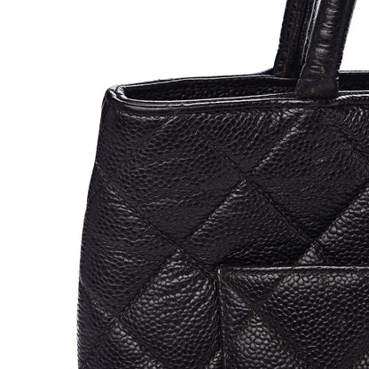 Chanel Caviar Quilted Medallion Tote Black 15 of 16