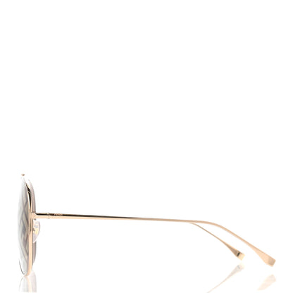 Fendi Metal Fendi Forever Aviator Sunglasses FF0407/G/S Gold 4 of 8