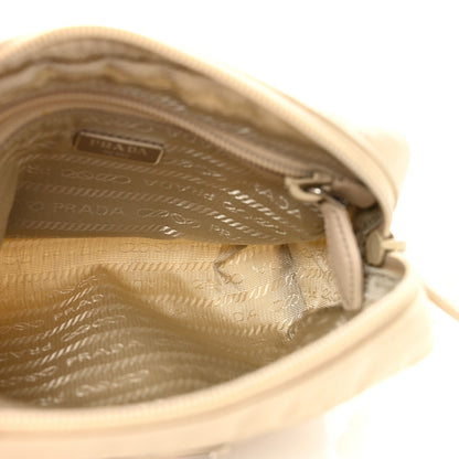 Prada Tessuto Nylon Vela Saffiano Necessaire Wristlet Pouch Cammeo 5 of 10