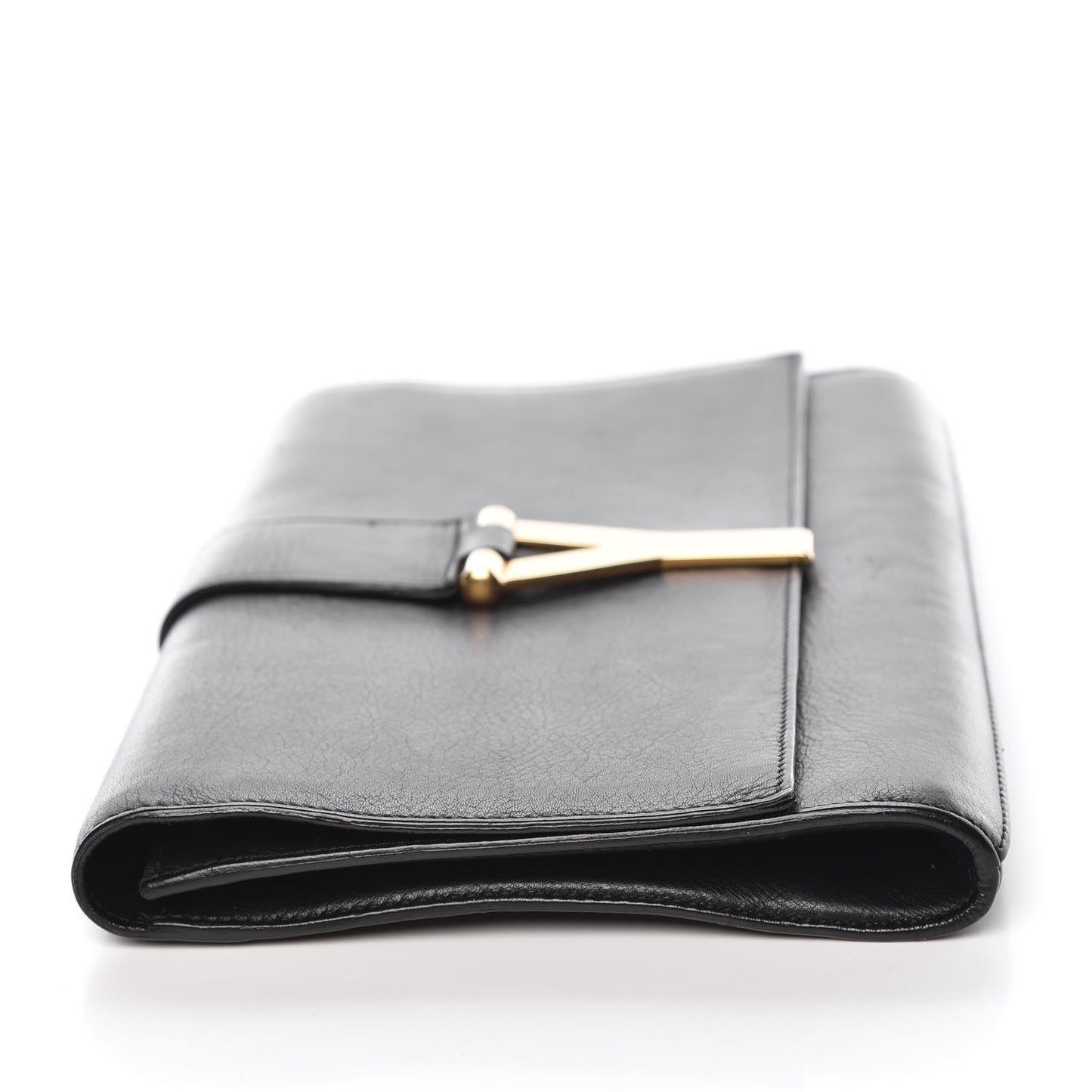 Calfskin Classic Y Ligne Clutch Black