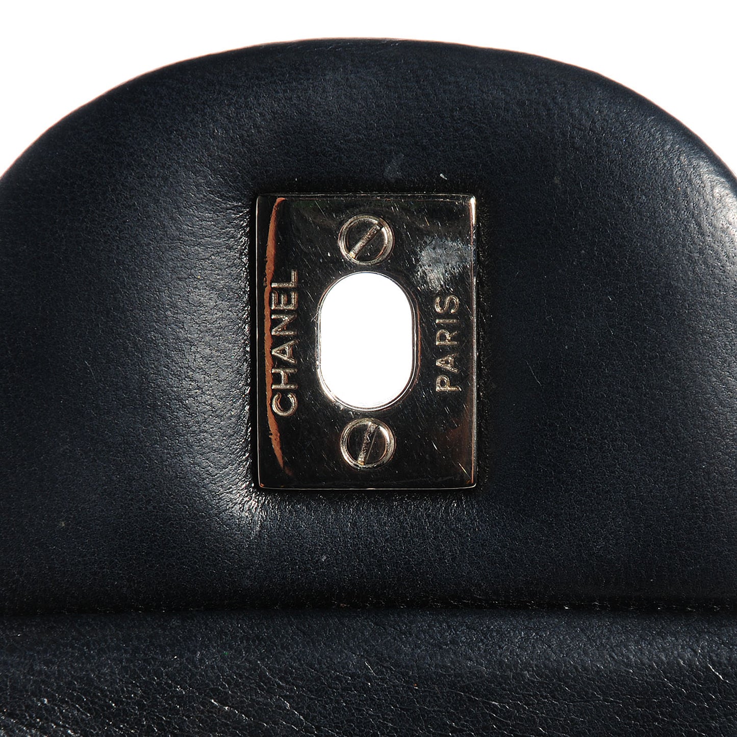 Lambskin Quilted Jumbo Single Flap Black