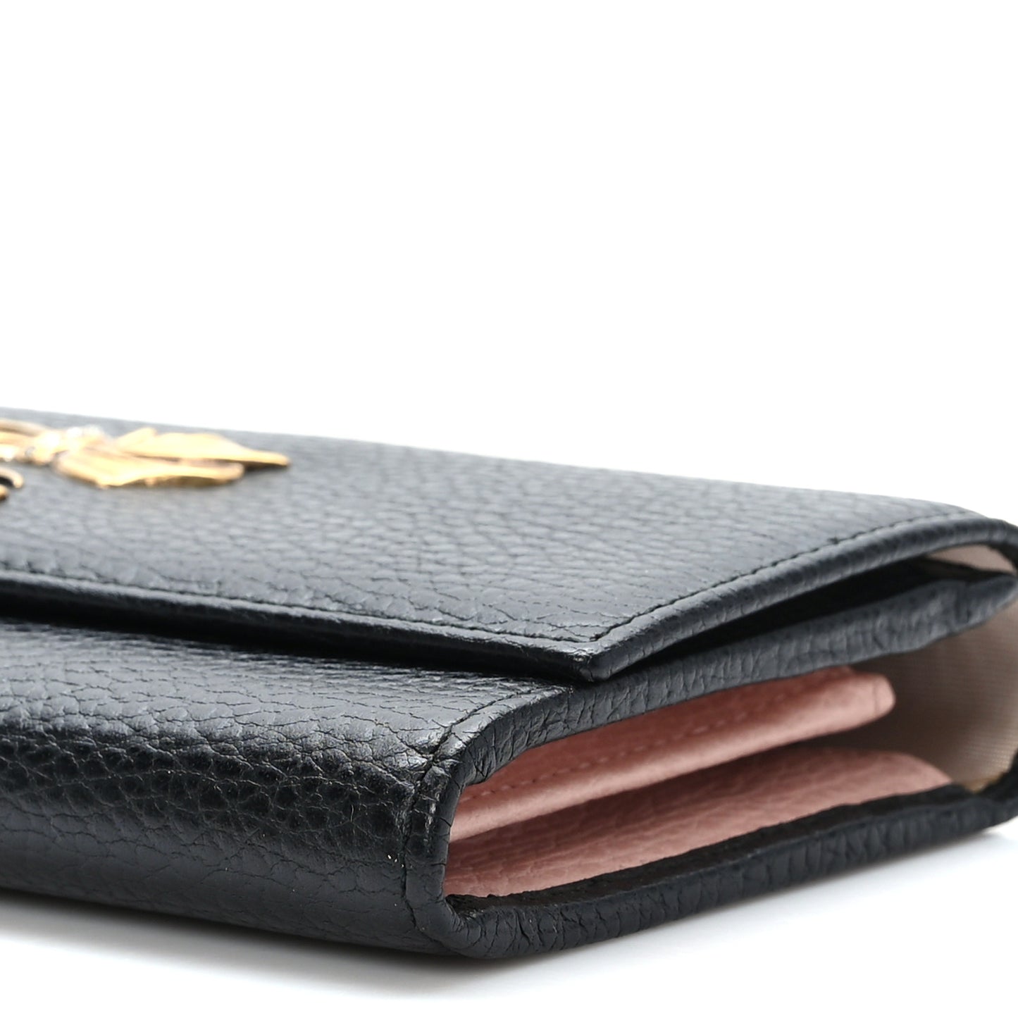 Calfskin Garden Continental Wallet Black
