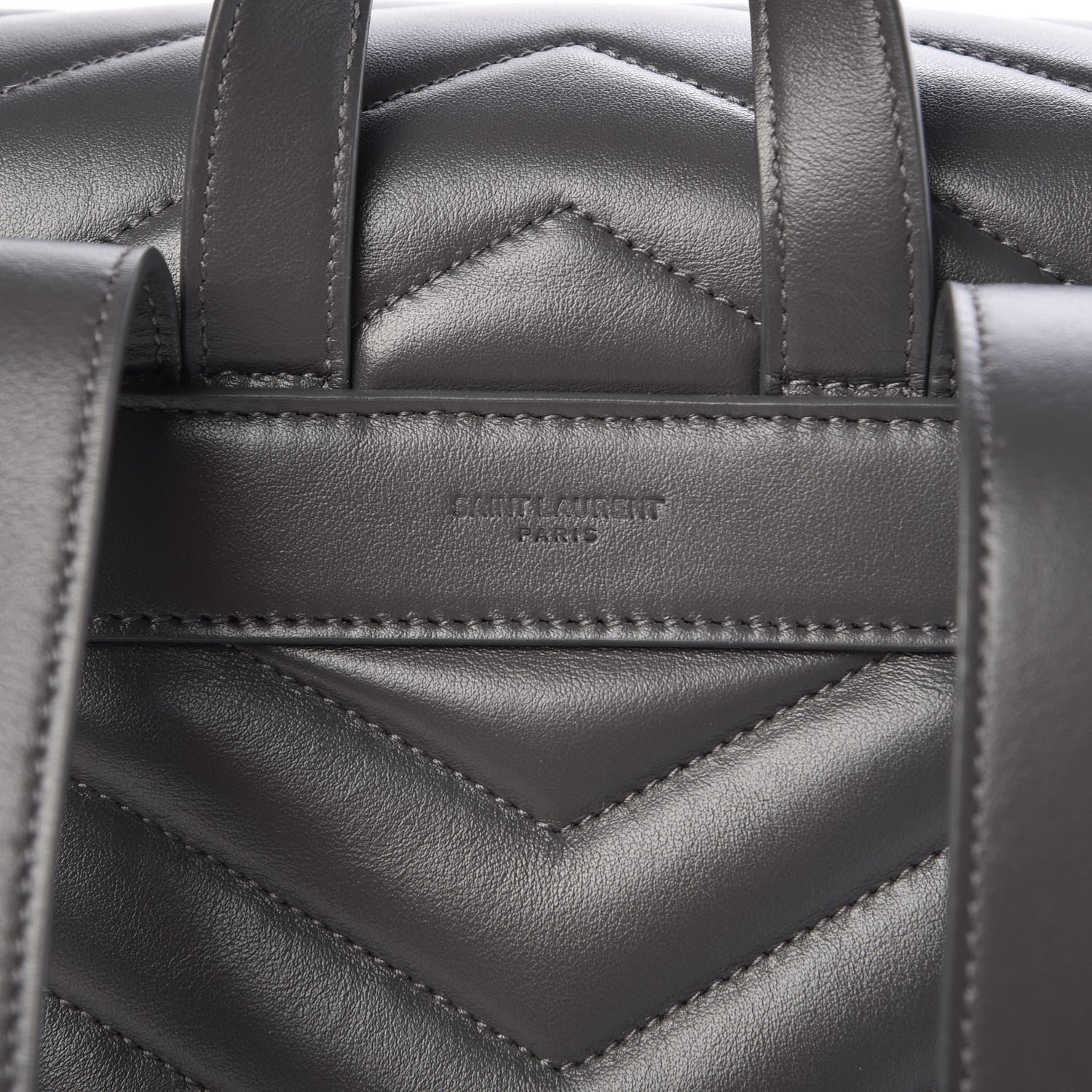 Saint Laurent Calfskin Y Quilted Monogram Medium Loulou Backpack Asphalt 8 of 10
