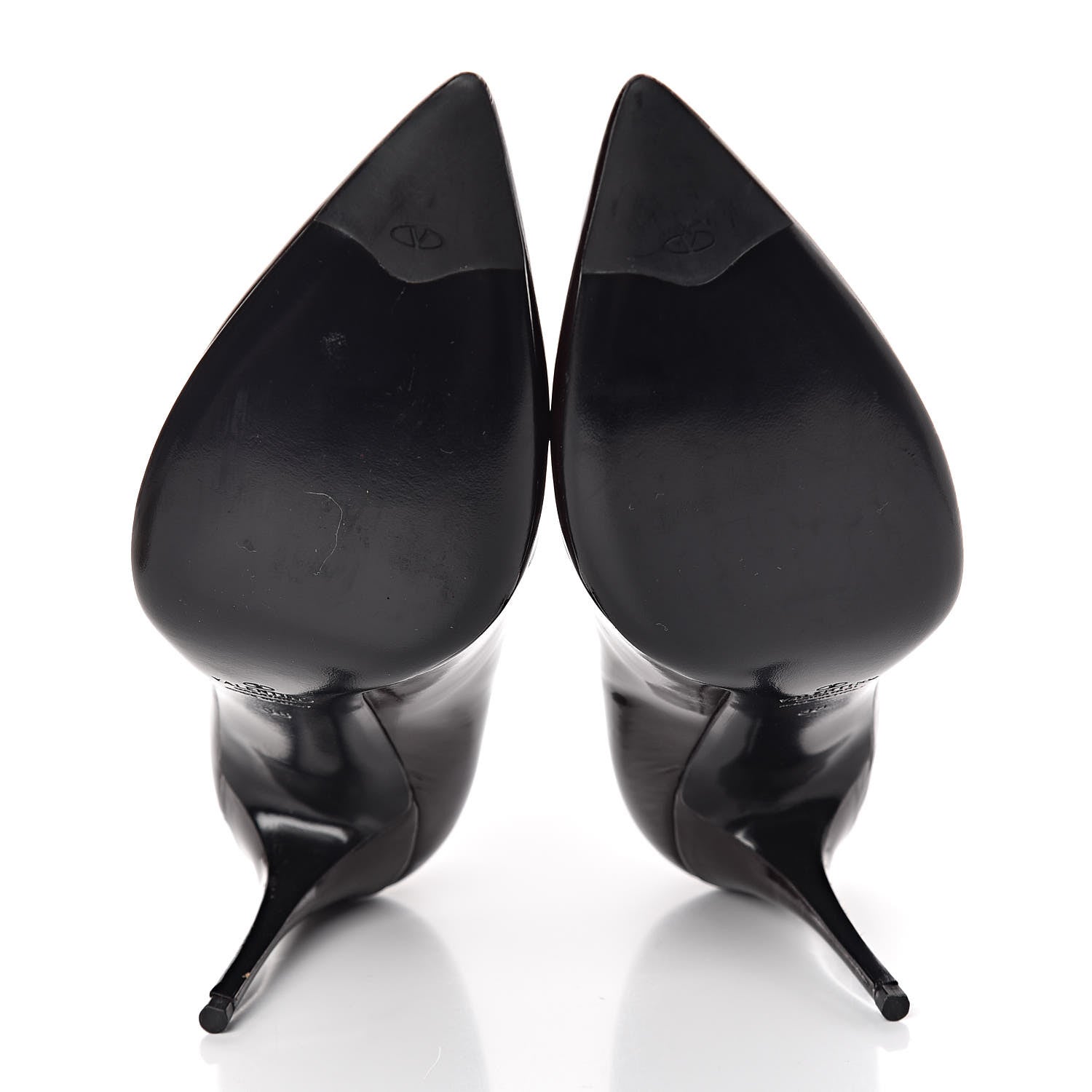 Valentino Garavani Patent Pointed Toe Ankle Boots 38 Rubin 7 of 7