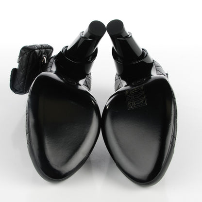Chanel Calfskin Quilted Mini 2.55 Reissue Flap Pumps 37.5 Black 5 of 8