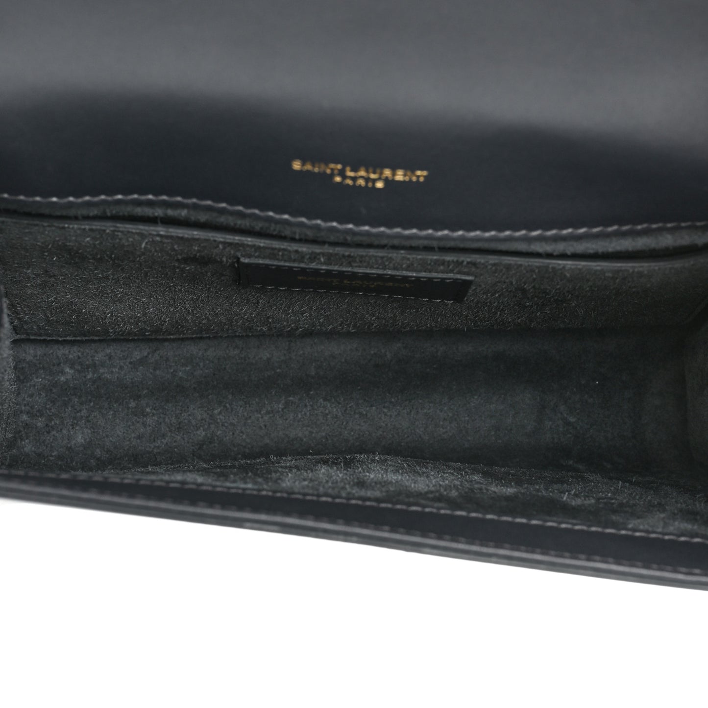 Calfskin Small Classic Monogram Kate Tassel Satchel Black