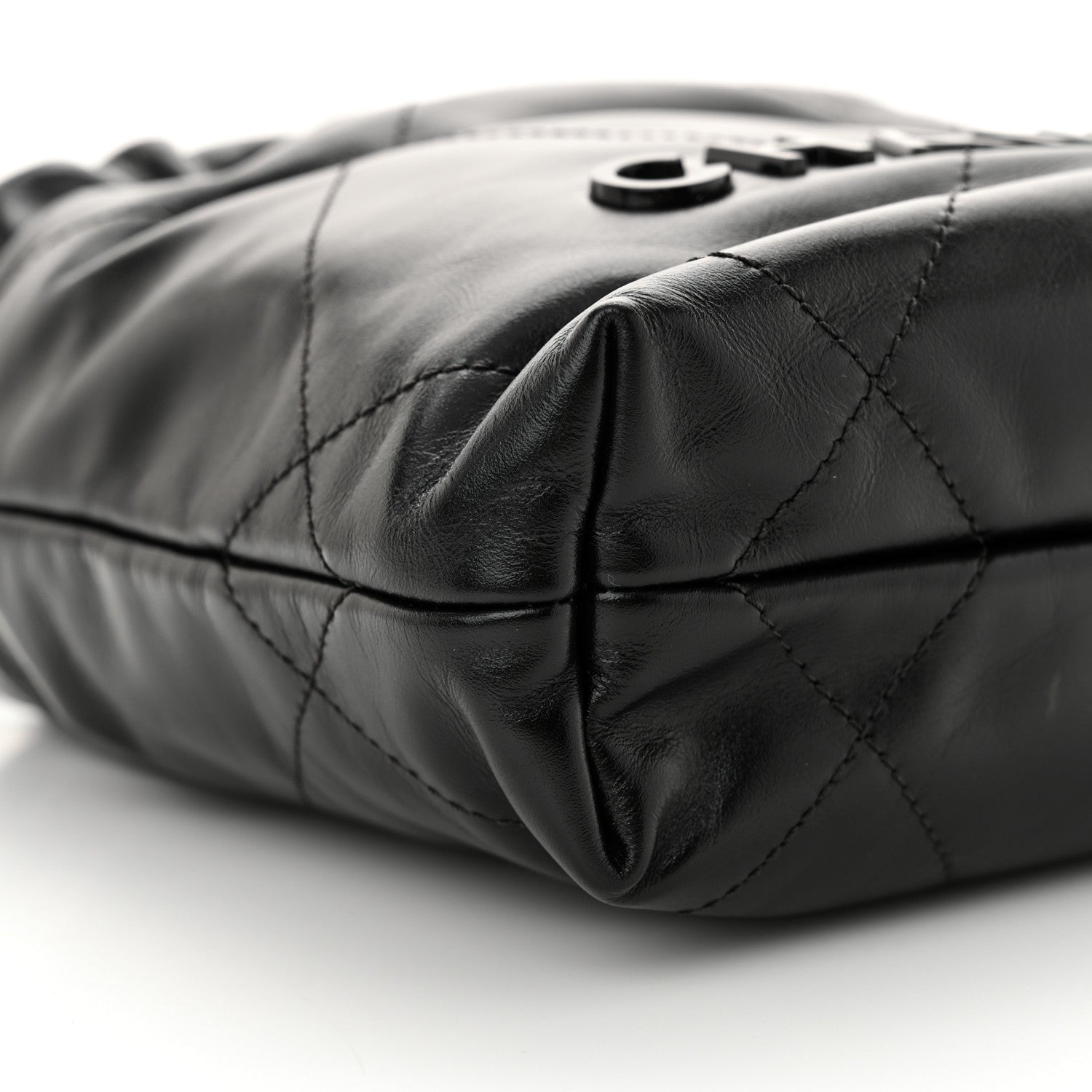 Chanel Shiny Calfskin Quilted Mini Chanel 22 So Black 9 of 11