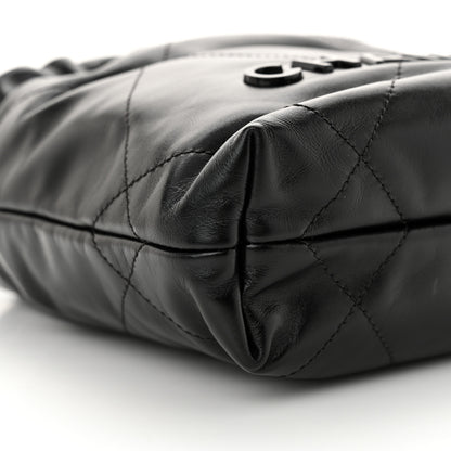 Chanel Shiny Calfskin Quilted Mini Chanel 22 So Black 9 of 11