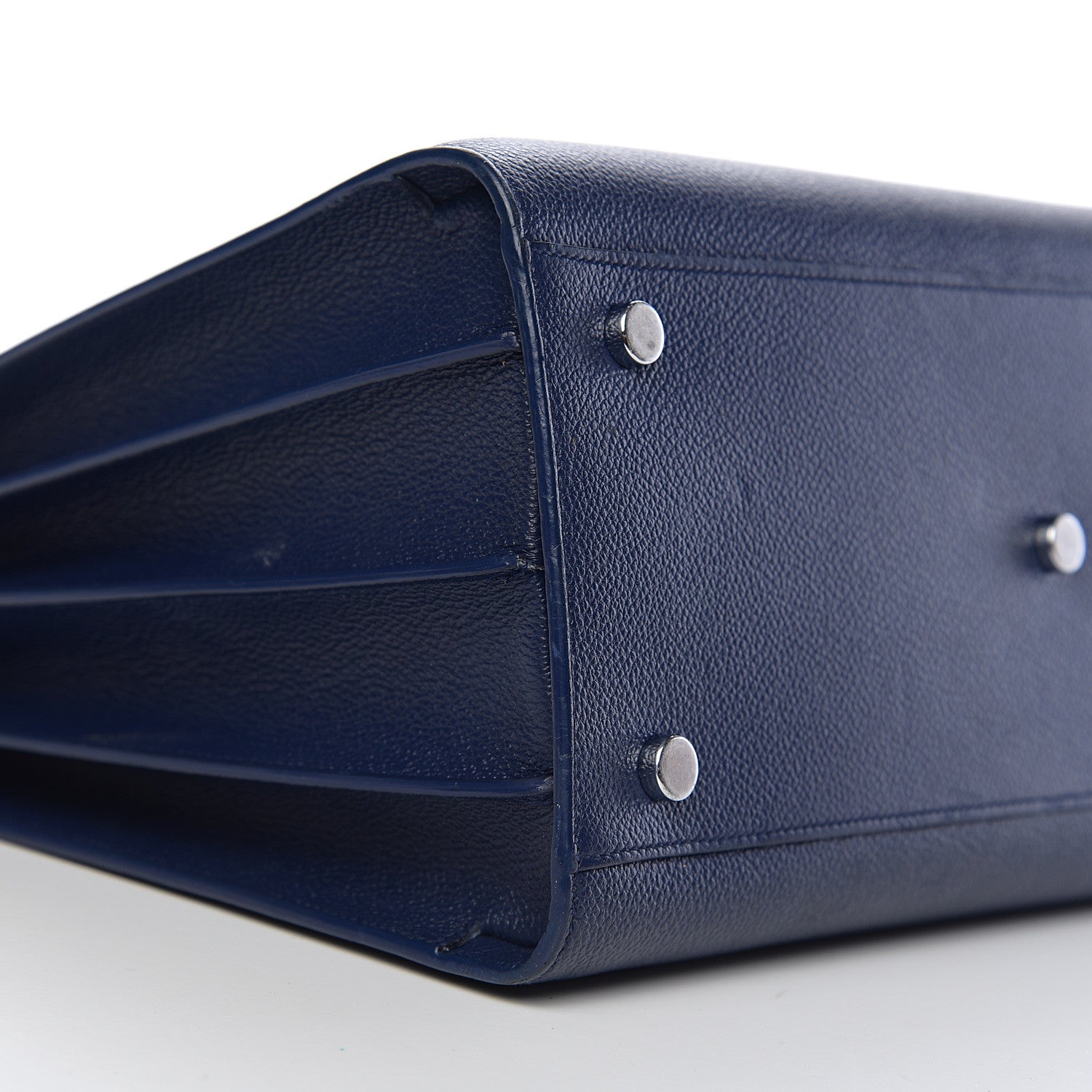 Saint Laurent Grained Calfskin Small Sac De Jour Navy 10 of 11