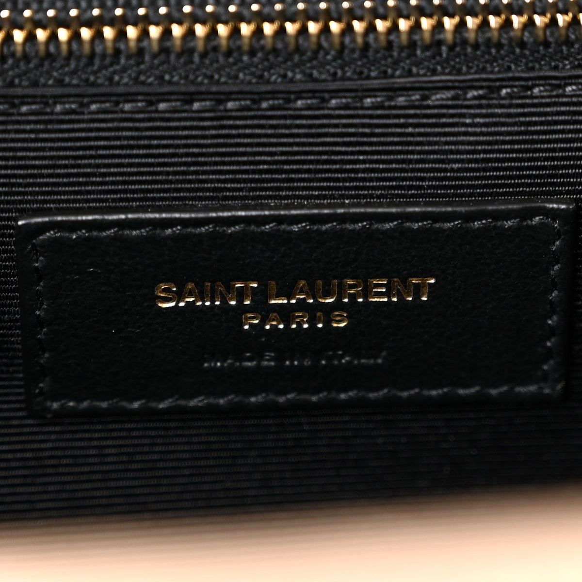Saint Laurent Grain De Poudre Mixed Matelasse Large Triquilt Monogram Satchel Dark Beige 6 of 11