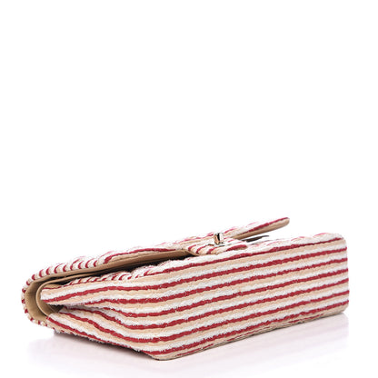 Chanel Jersey Quilted Medium Coco Sailor Flap Red White 4 of 17