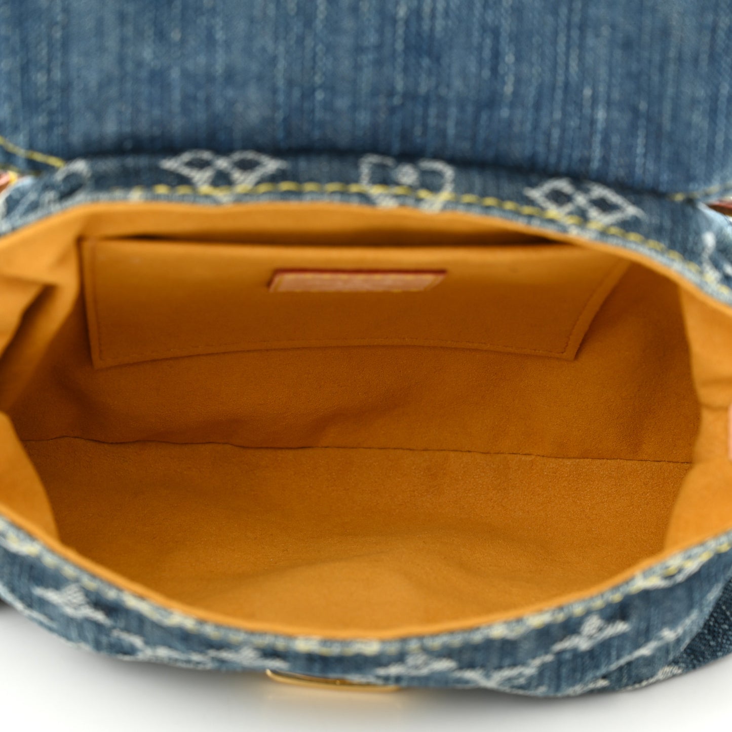 Monogram Denim Mini Pleaty Blue