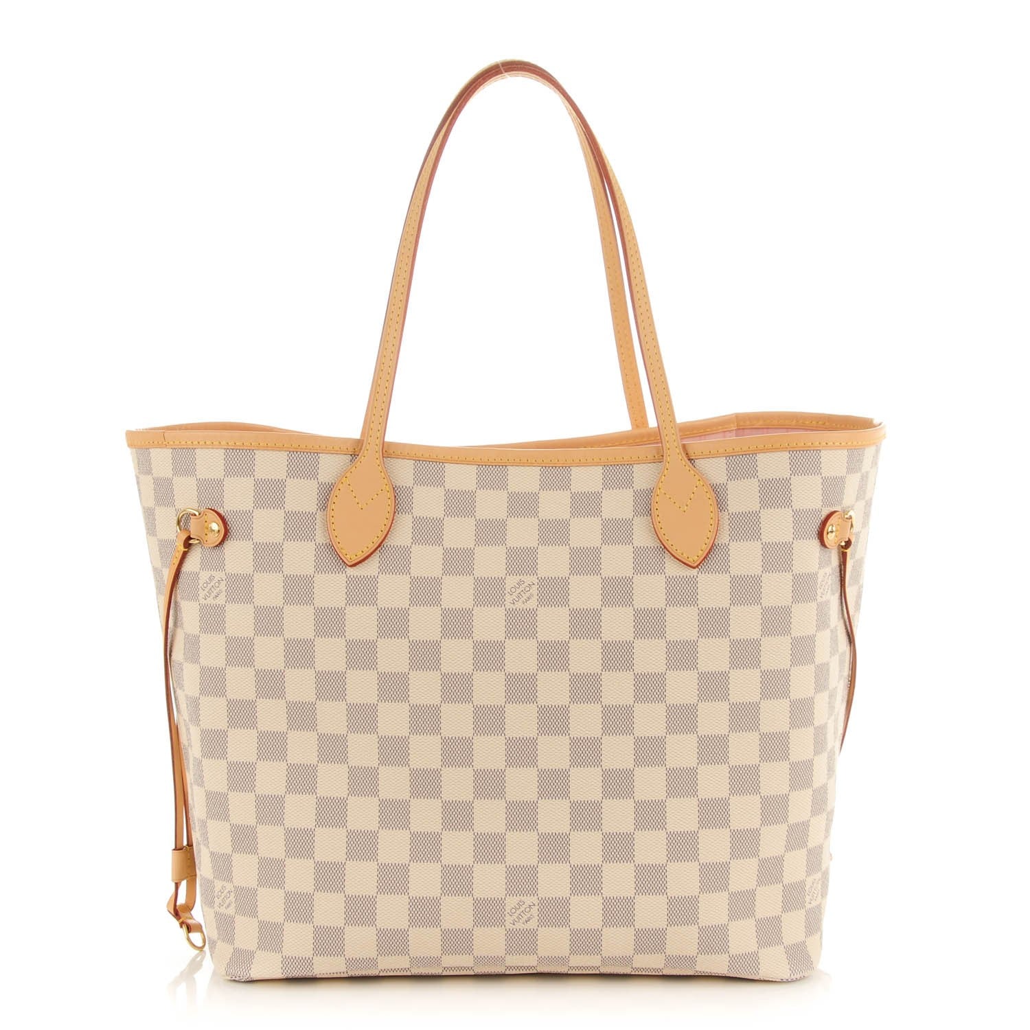 Louis Vuitton Damier Azur Neverfull MM Rose Ballerine 1 of 7