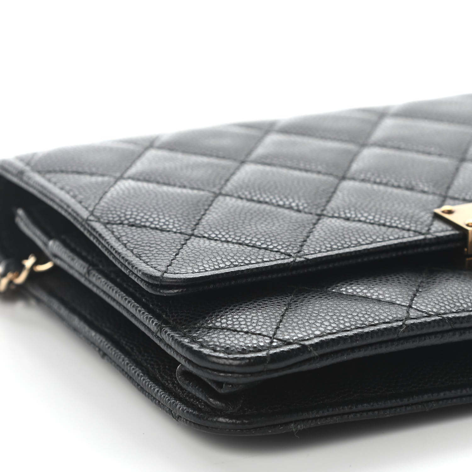 Chanel Caviar Quilted Golden Class Wallet On Chain WOC Black 8 of 9
