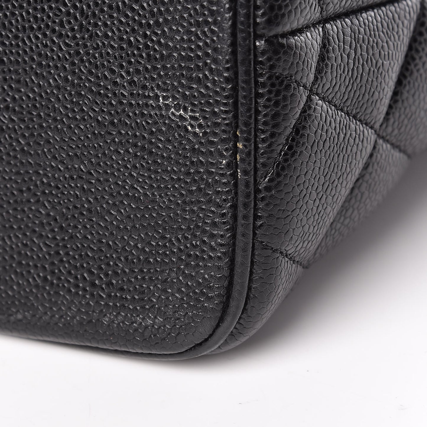 Caviar Quilted Medallion Tote Black