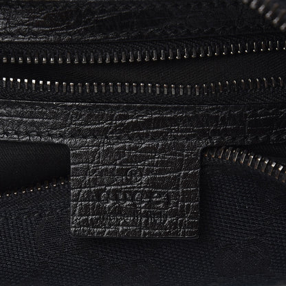 Gucci Monogram Medium Horsebit Chain Hobo Black 6 of 7