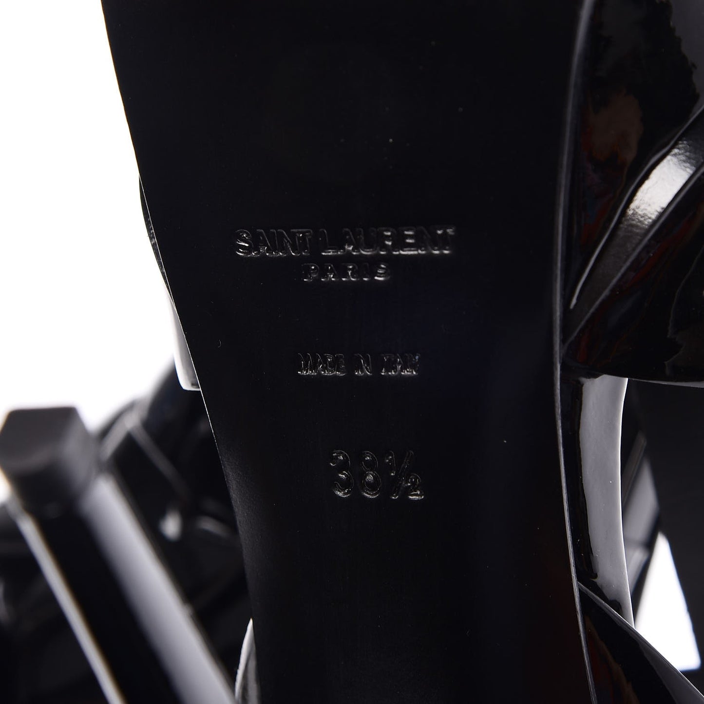 Patent Tribute 105 Platform Sandals 38.5 Black