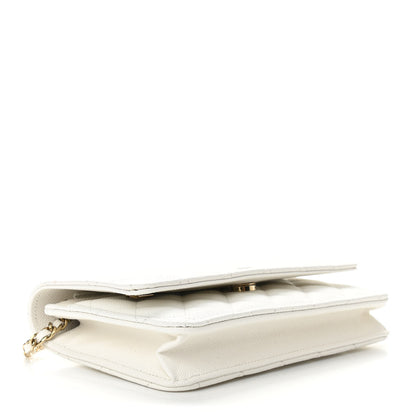 Chanel Caviar Quilted Wallet On Chain WOC White 4 of 12