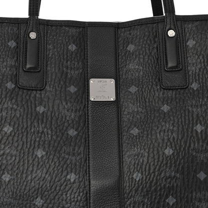 MCM Visetos Large Liz Reversible Shopper Tote Black 6 of 17