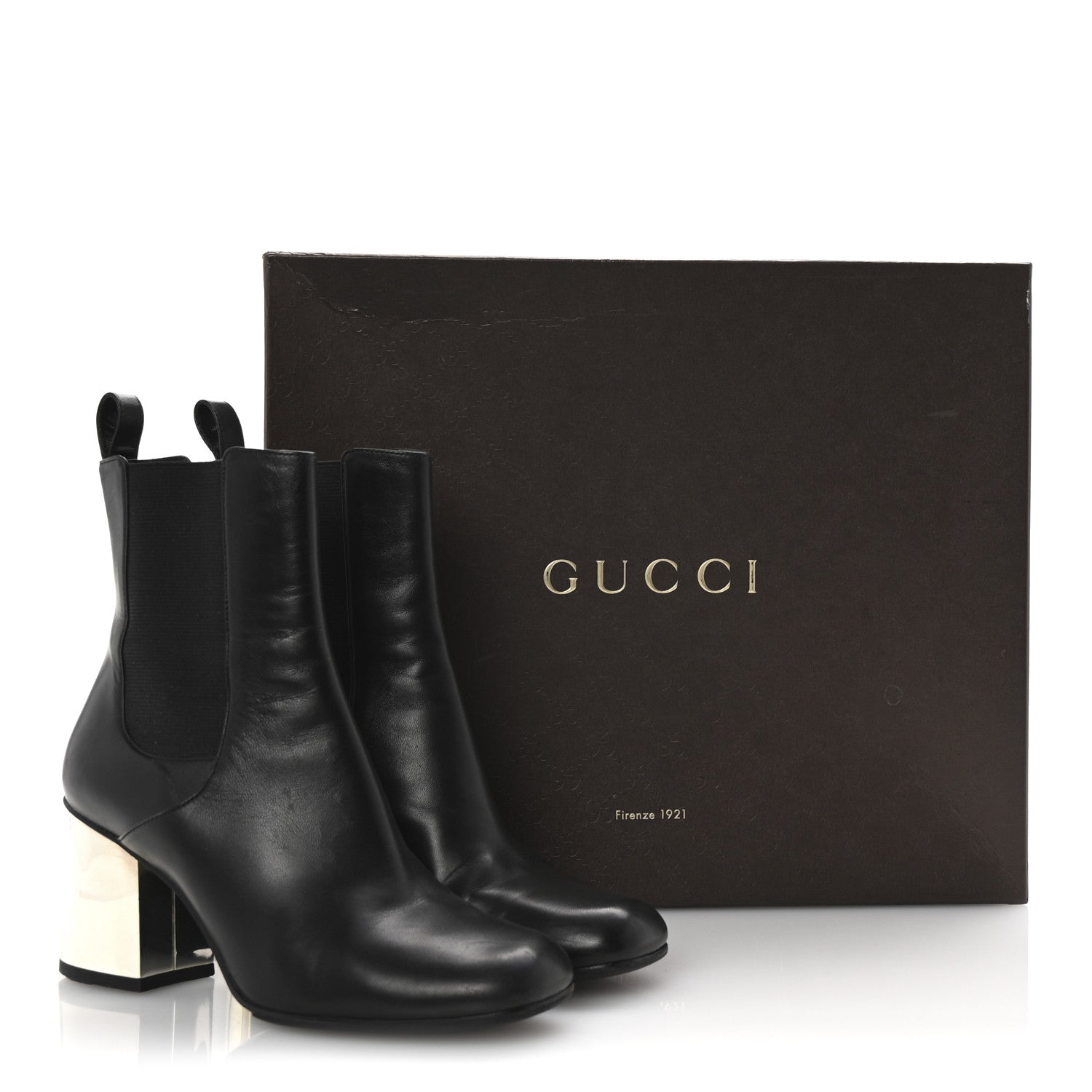 Gucci Nappa Charlotte Ankle Boots 37 Black 10 of 10