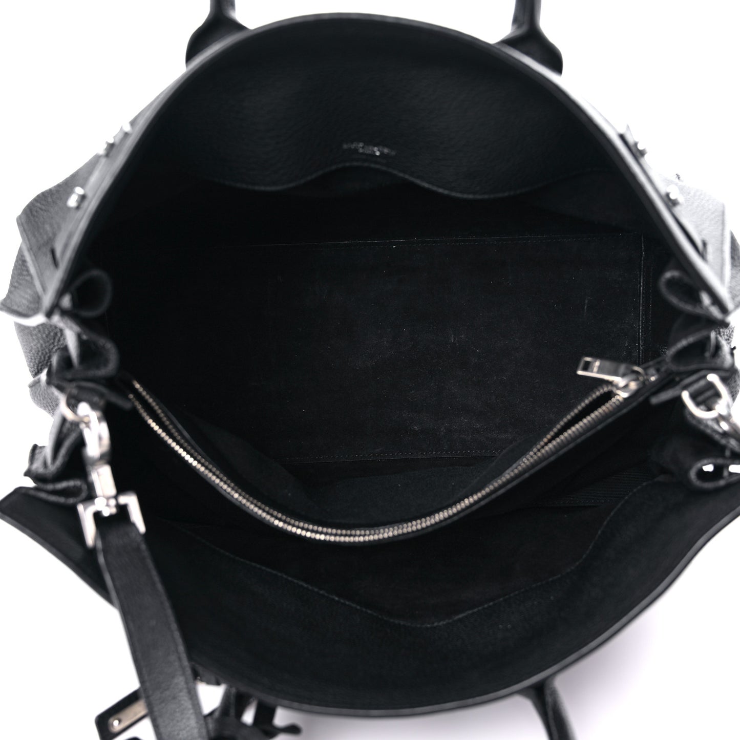 Grained Calfskin Medium Souple Sac De Jour Black