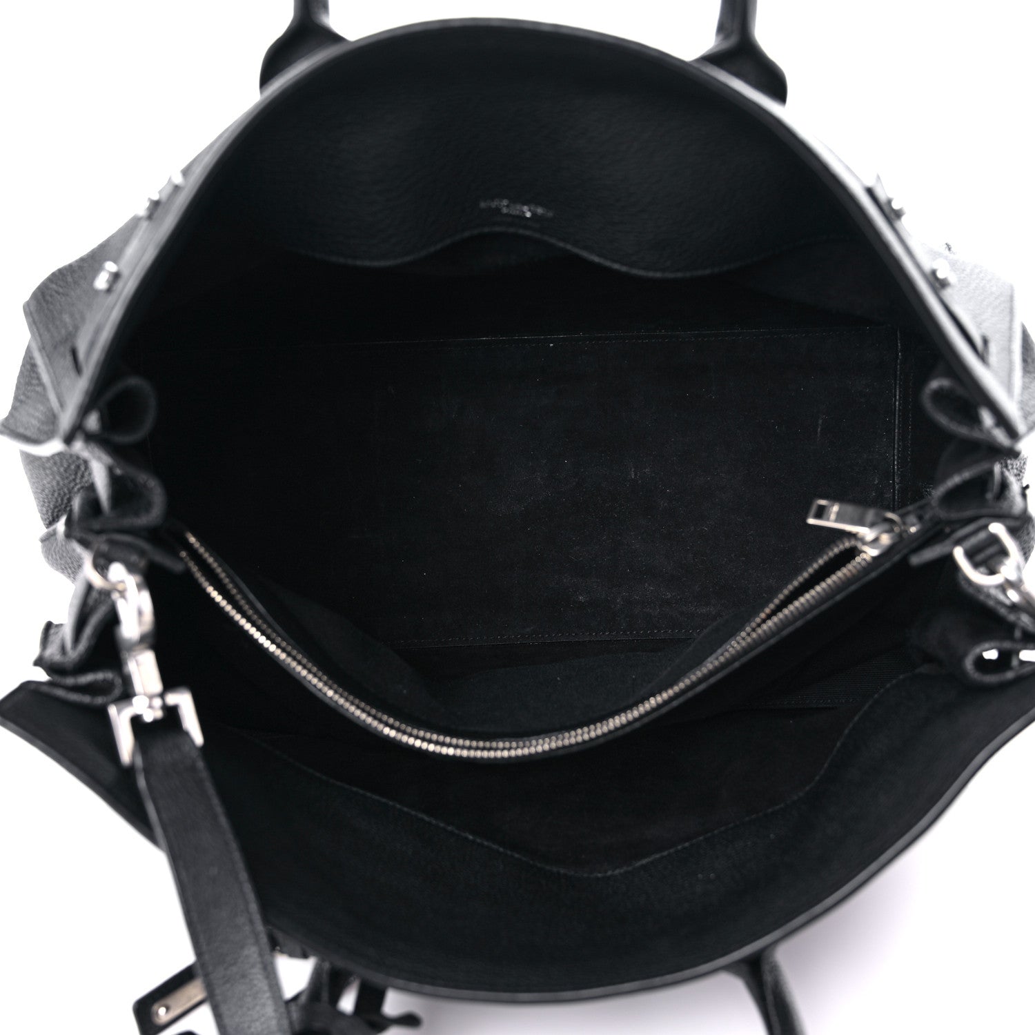 Saint Laurent Grained Calfskin Medium Souple Sac De Jour Black 6 of 19