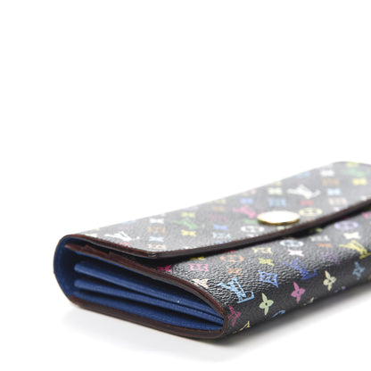 Louis Vuitton Monogram Multicolor Sarah Wallet Black Bleuet 9 of 10