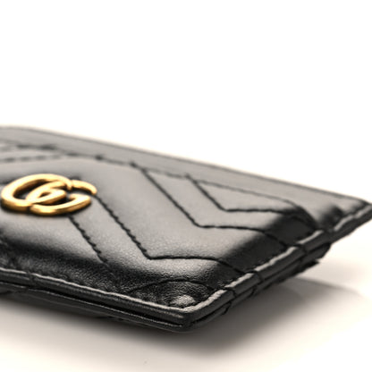 Gucci Calfskin Matelasse GG Marmont Card Holder Black 8 of 9