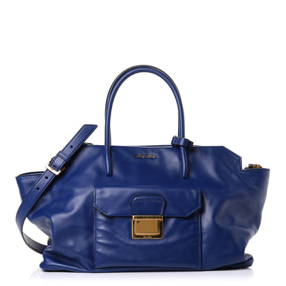 Miu Miu Vitello Soft Tote Inchiostro 2 of 20