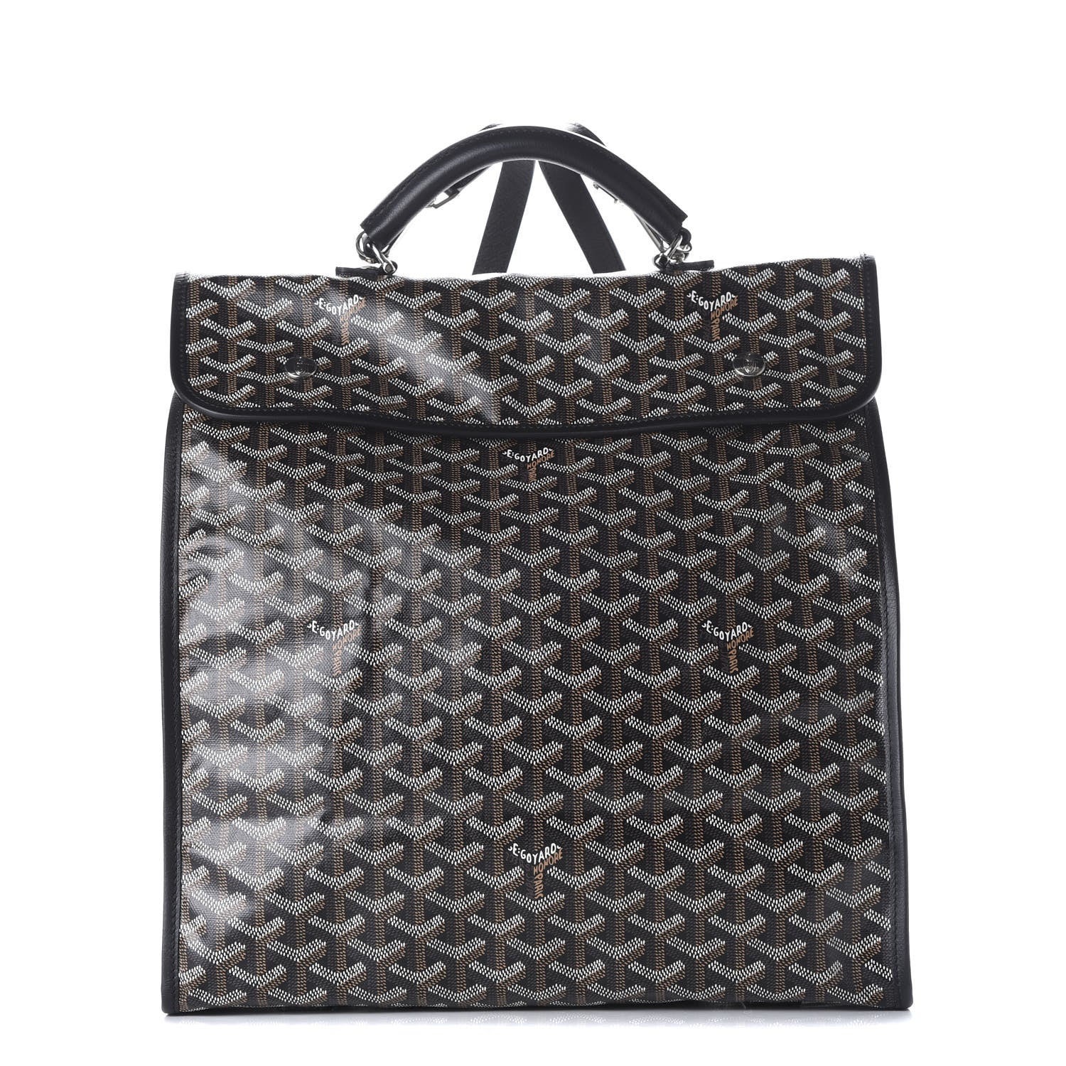 Goyard Goyardine Saint Leger Soft Briefcase Backpack Black 1 of 8