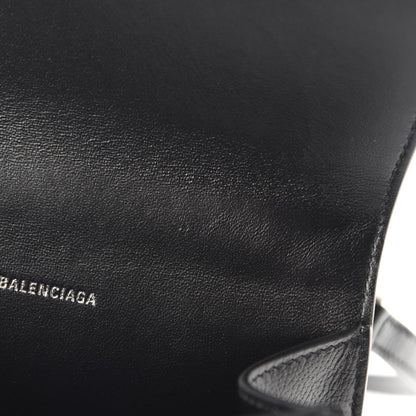 Balenciaga Grained Calfskin Hourglass Top Handle Bag XS Black 9 of 11
