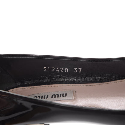 Miu Miu Patent Crystal Heel Pumps 37 Black 9 of 13
