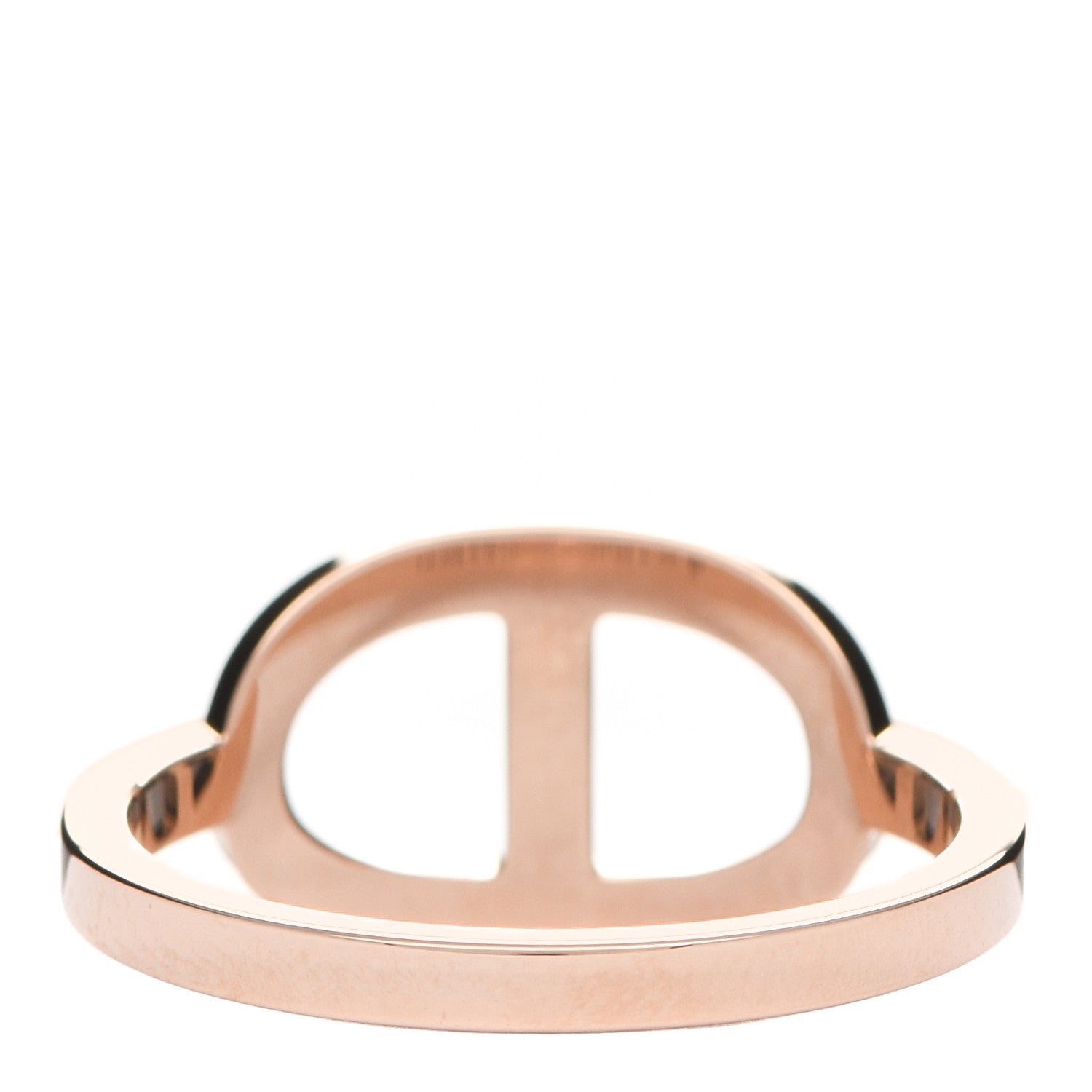 Hermes 18K Rose Gold Diamond Chaine d'Ancre Contour Ring 56 7.75 3 of 5