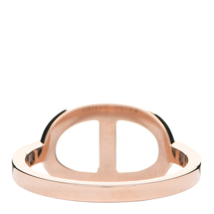 Hermes 18K Rose Gold Diamond Chaine d'Ancre Contour Ring 56 7.75 3 of 5