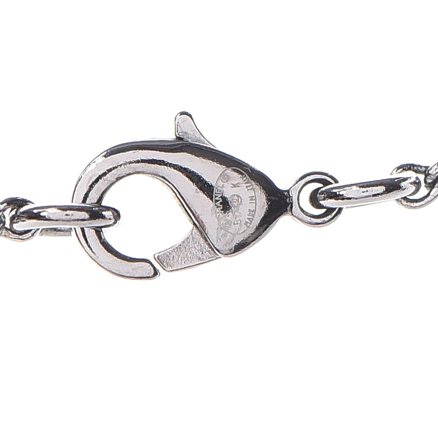Chanel Ruthenium Crystal Star CC Necklace Iridescent Pink 5 of 6