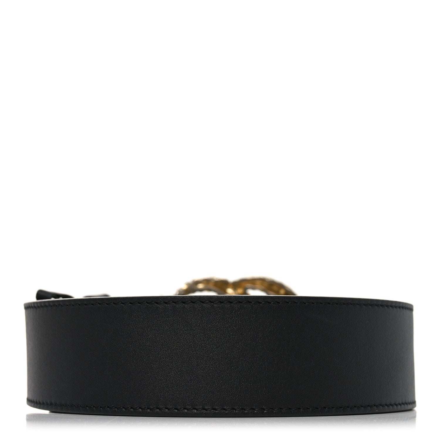Gucci Moon Calfskin Scales Double G 40mm Belt 95 38 Black 2 of 4