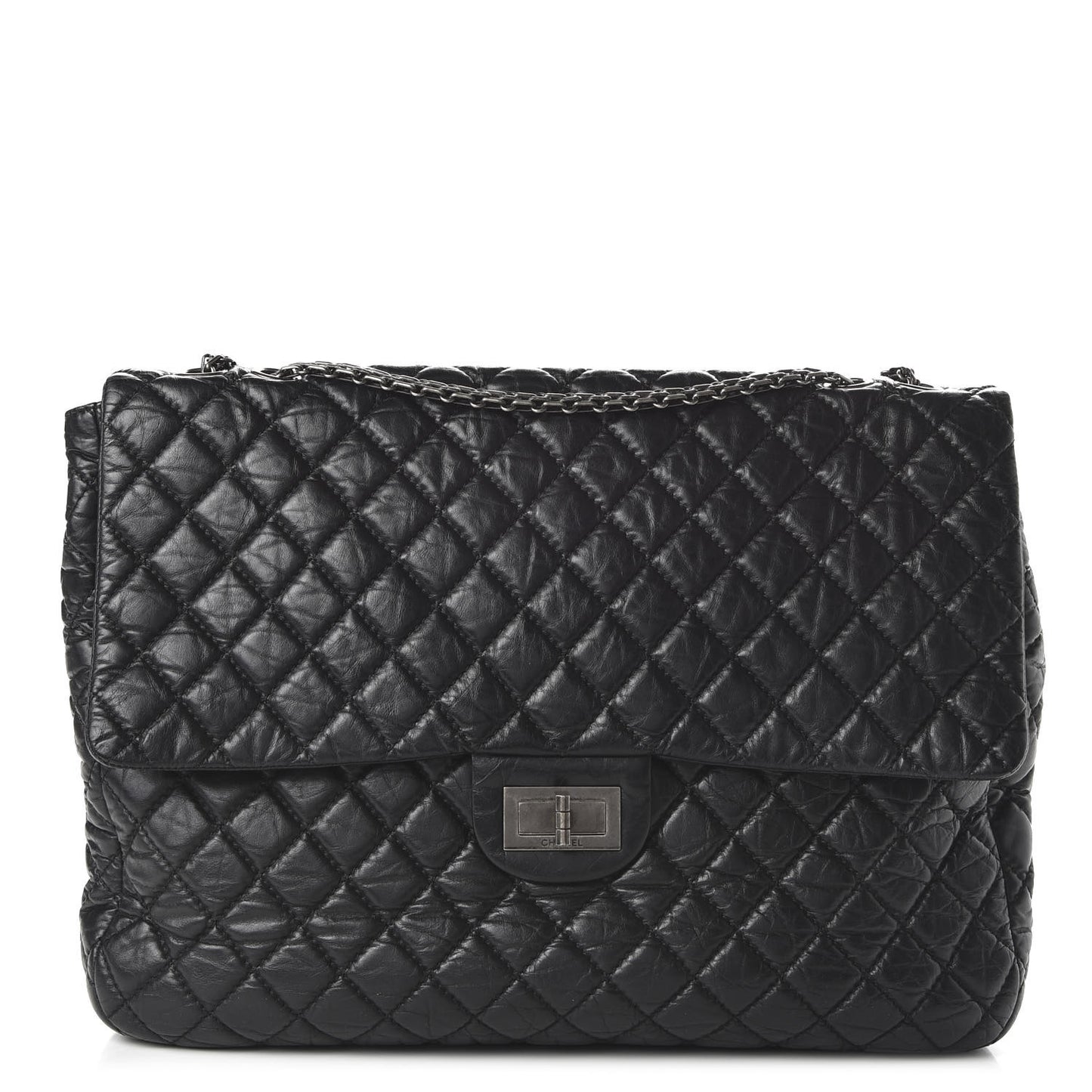 Aged Calfskin Reissue XL Maxi Flap Black