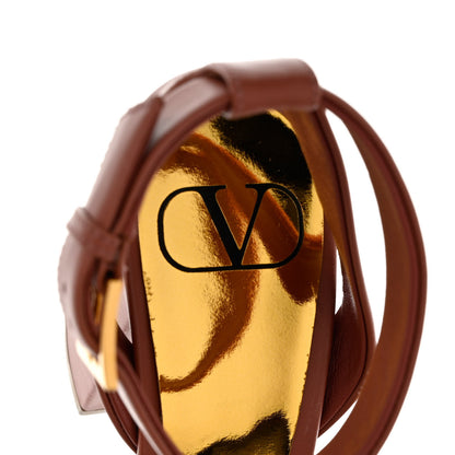 Valentino Garavani Calfskin One Stud Ankle Strap 90mm Sandals 37 Gingerbread 7 of 10