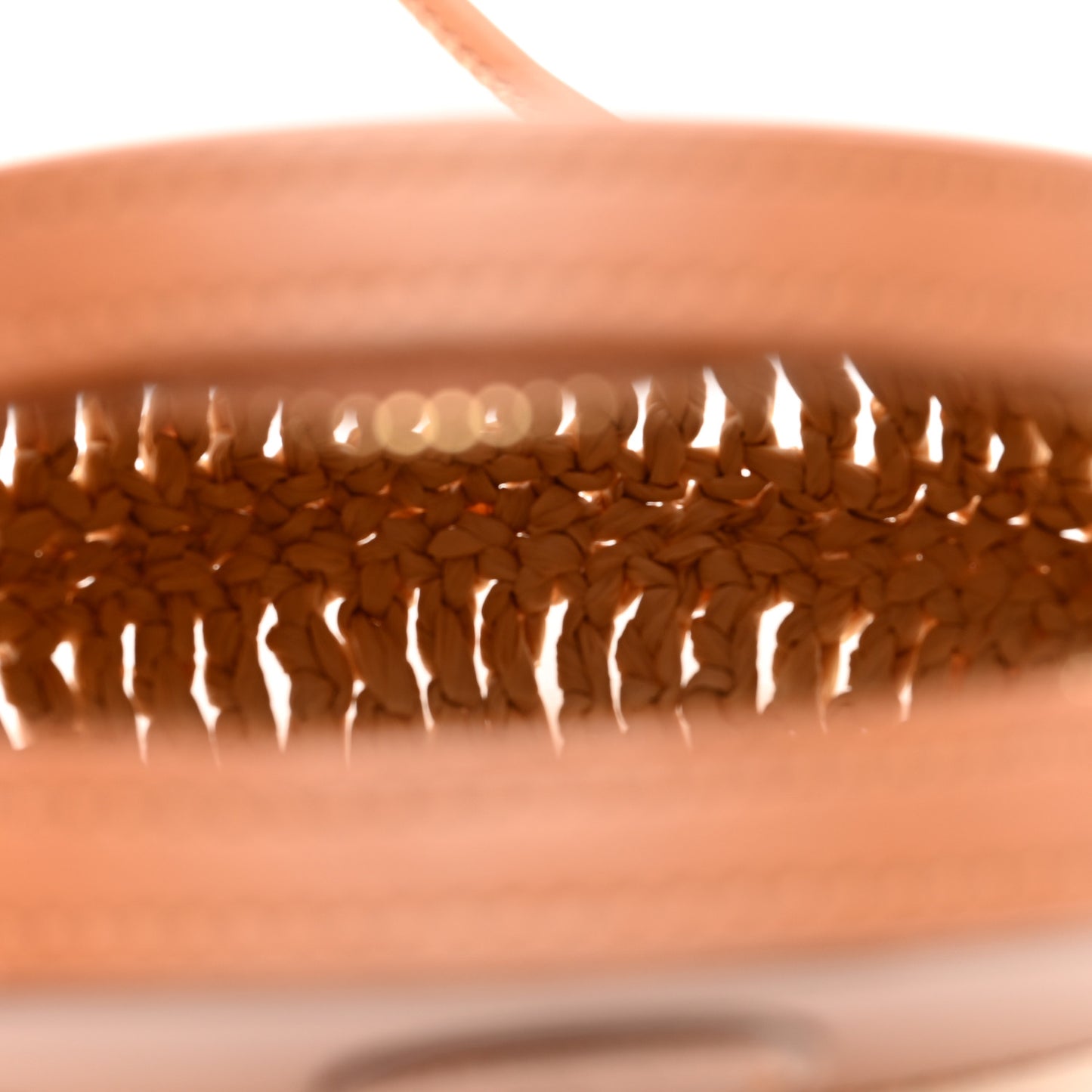 Raffia Round Camera Bag Beige Naturel