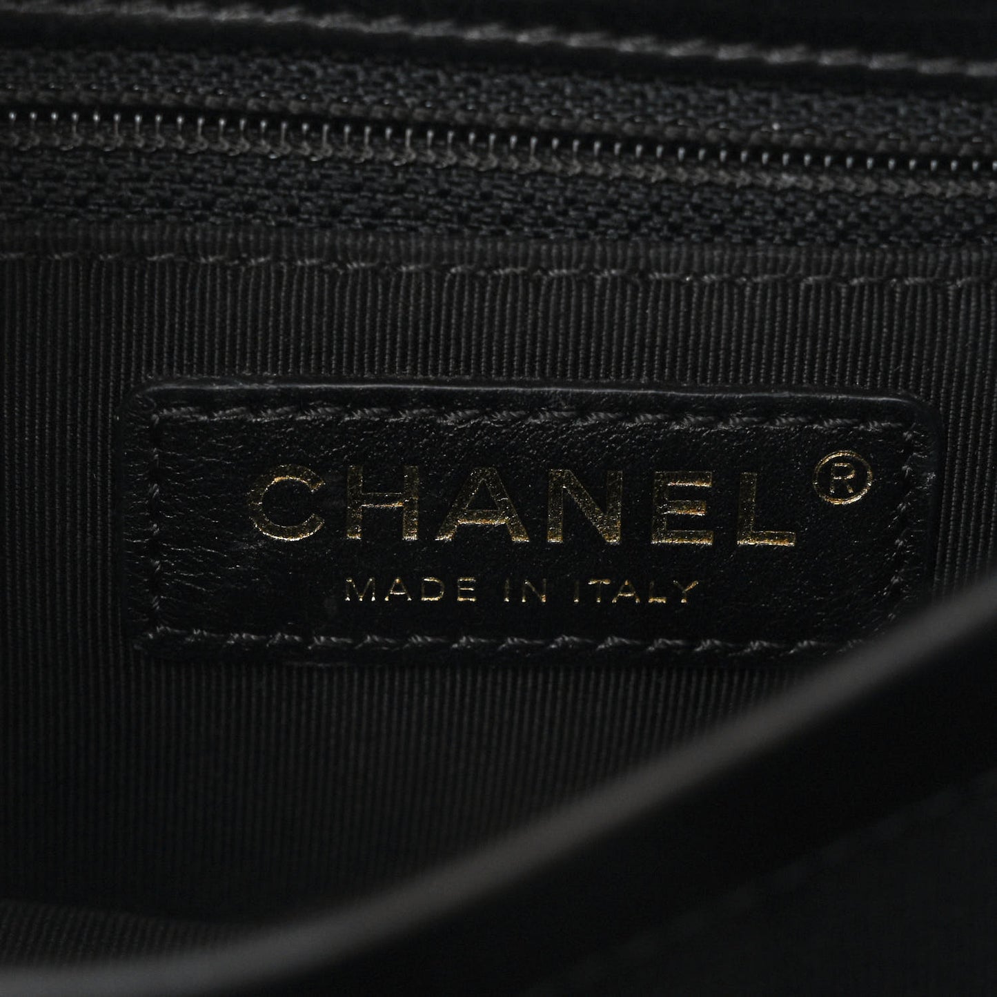 Calfskin Stitched Large Flap Black