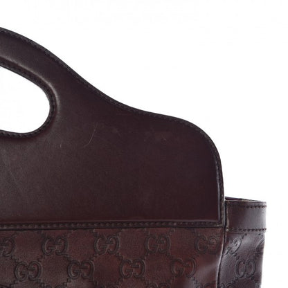 Gucci Guccissima Large Punch Top Handle Tote Dark Brown 9 of 15
