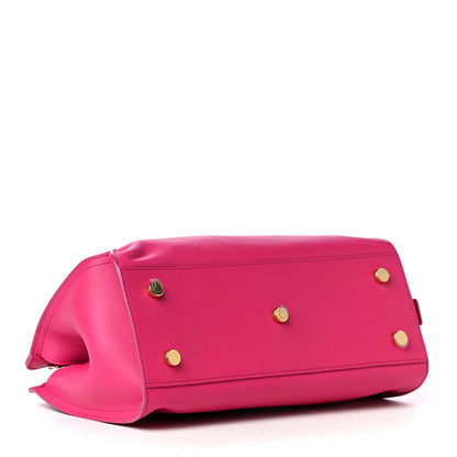 Saint Laurent Calfskin Small Monogram Cabas Fuchsia 4 of 5