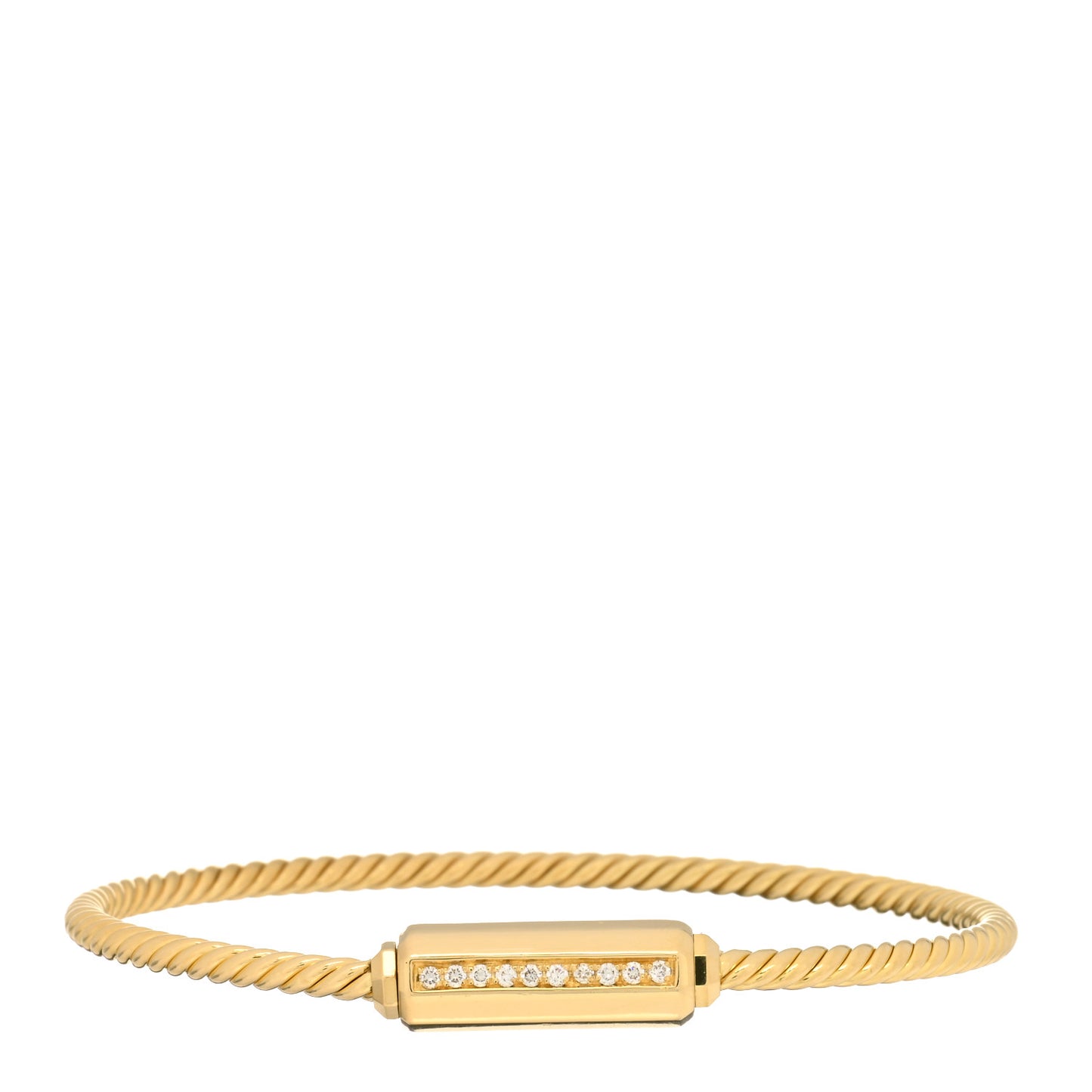 18K Yellow Gold Diamond Lexington Barrel Bracelet