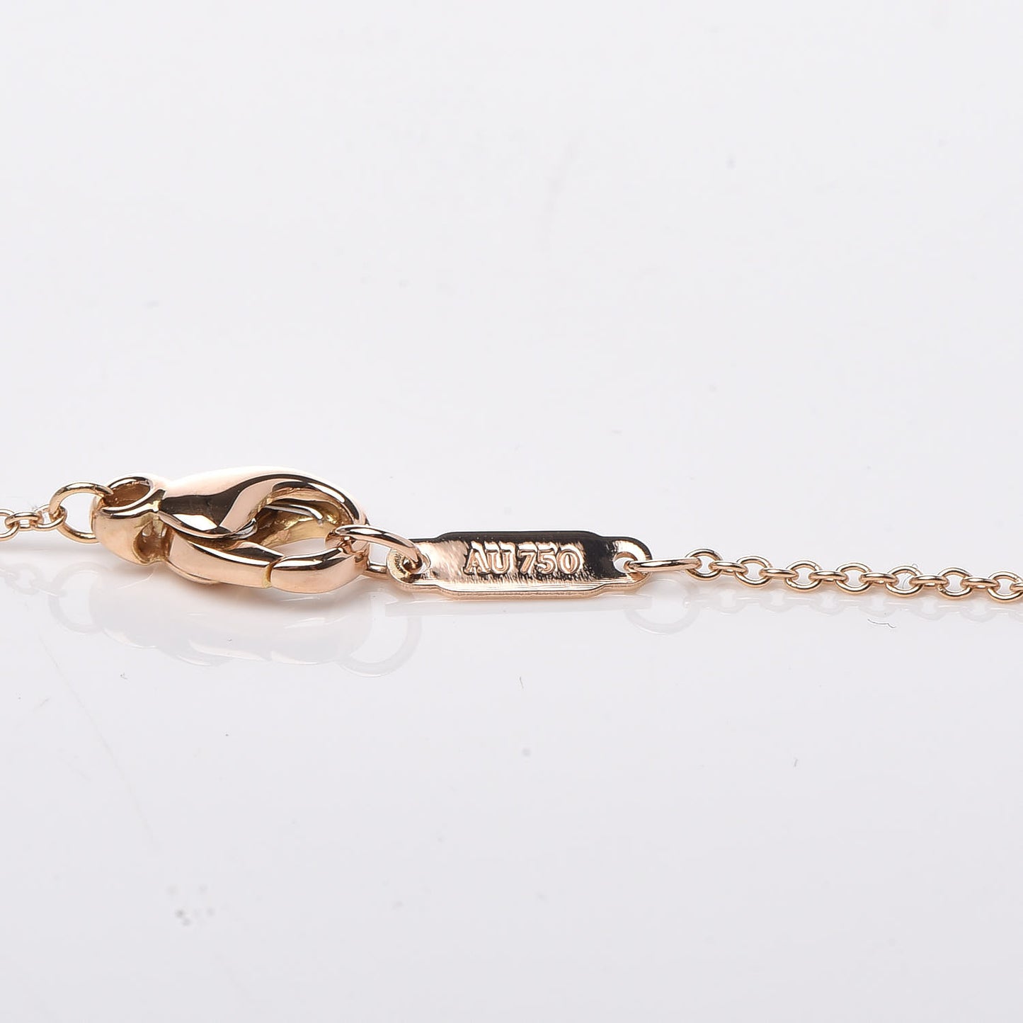 18K Rose Gold Diamond Mini Metro Horseshoe Pendant Necklace